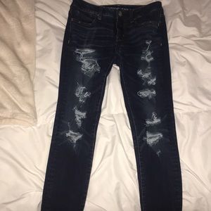 American Eagle ripped jeans dark wash